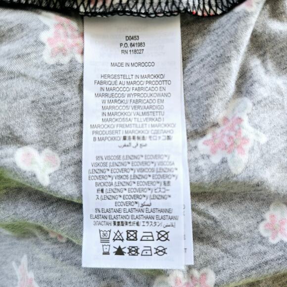 New Boden Sweetheart Midi Dress Long Sleeves Floral Black Red Women's Size 8 - Picture 12 of 12